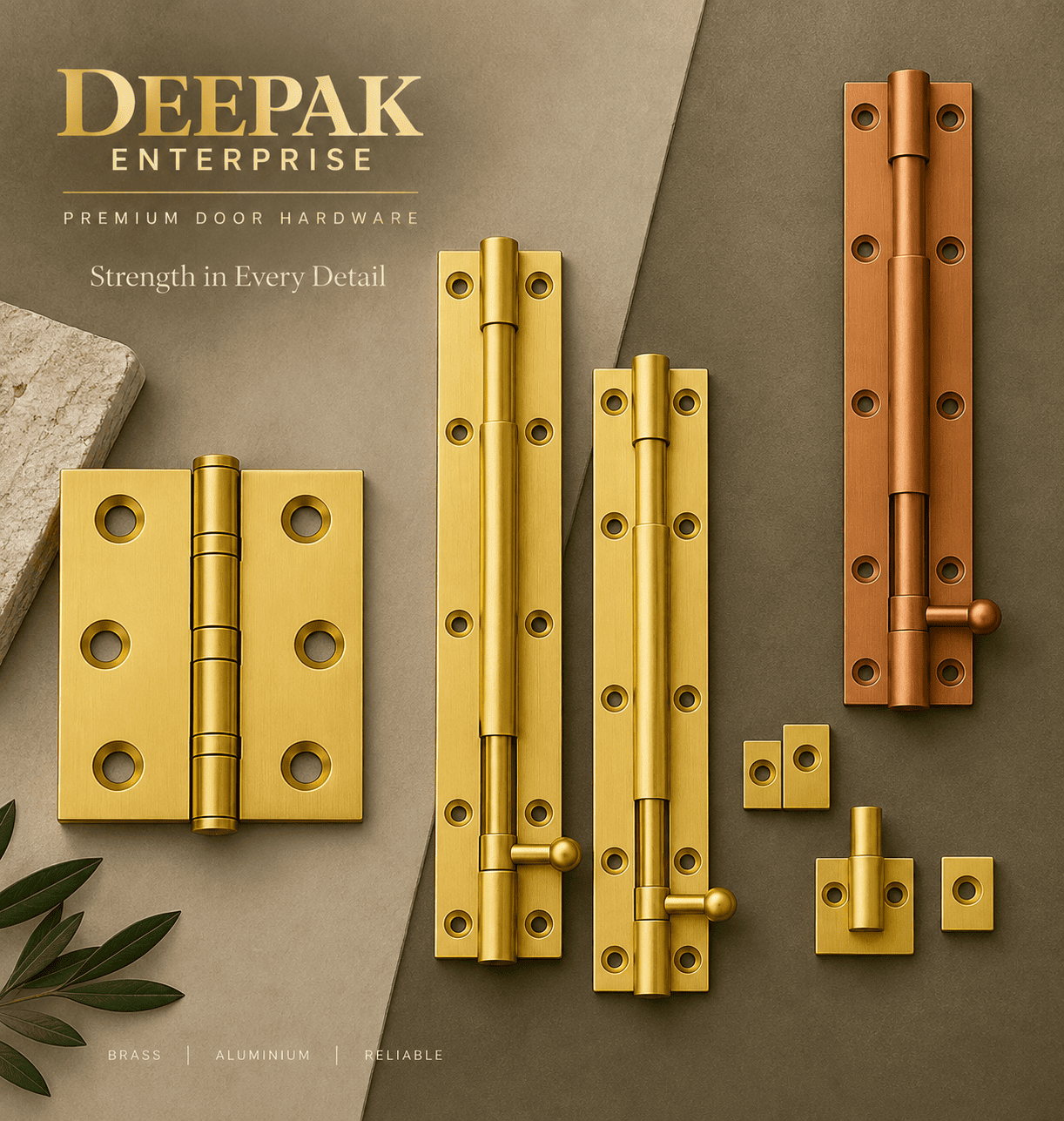 Brass hinges and tower bolts by Deepak Enterprise